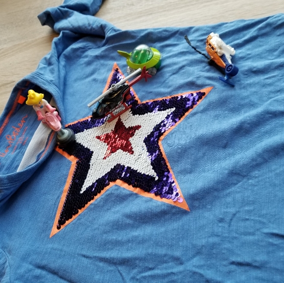 2019 Mini Boden 8-9 years sequin tee - Picture 5 of 15
